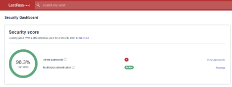 LastPass Security Score